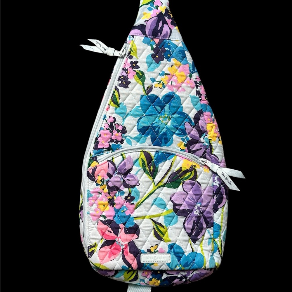 Vera Bradley Blue and Purple Floral Backpack